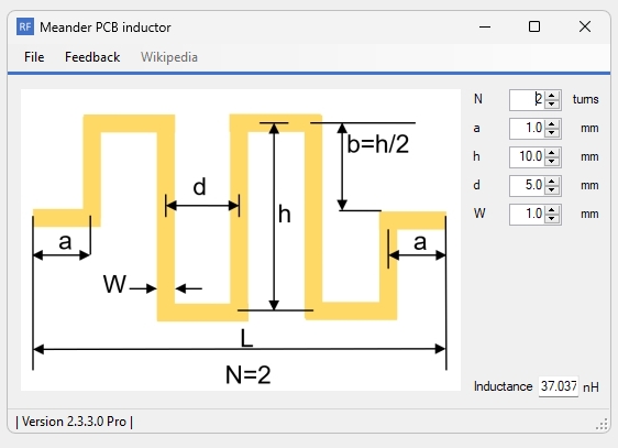 PCB Meander inductor